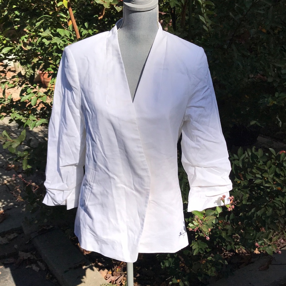 Banana Republic White Linen Jacket